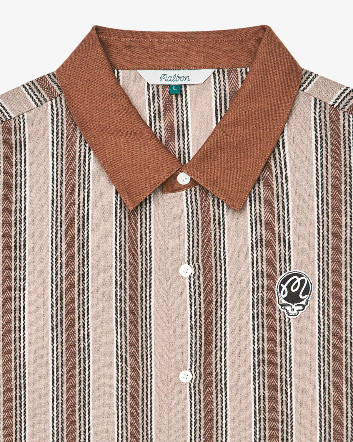 Malbon Grateful Dead Stealie Blanket Polo - Brown