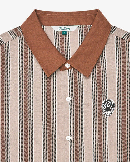 Malbon Grateful Dead Stealie Blanket Polo - Brown
