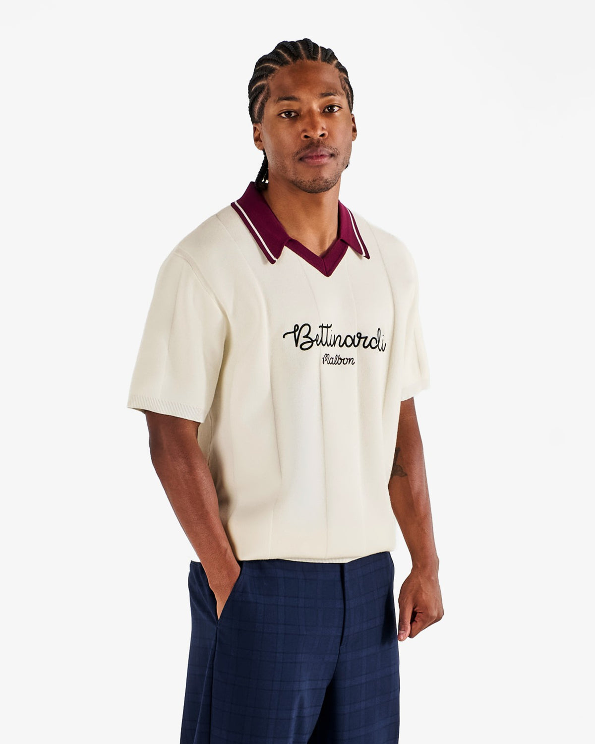 Malbon Bettinardi Knit Polo - Egret