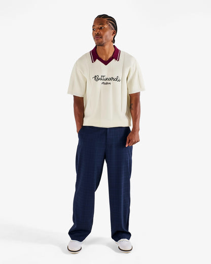 Malbon Bettinardi Knit Polo - Egret