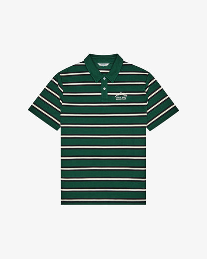 Malbon Fairway Bass Club Polo - Forest Stripe