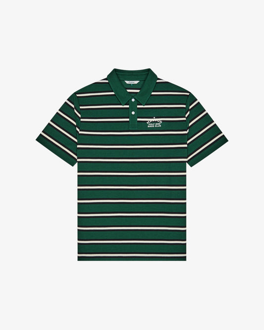 Malbon Fairway Bass Club Polo - Forest Stripe