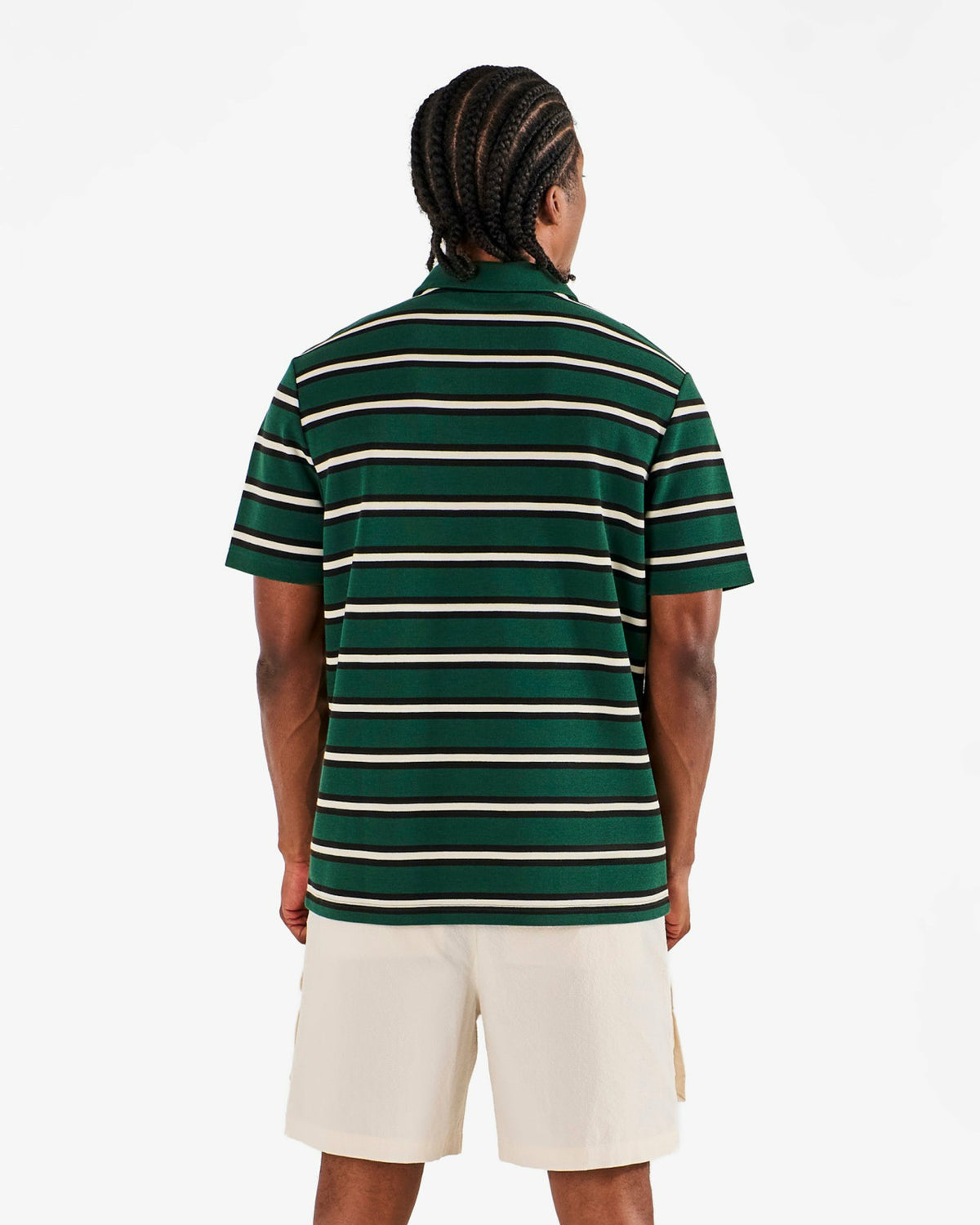 Malbon Fairway Bass Club Polo - Forest Stripe