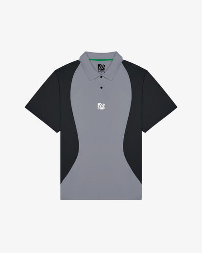 Malbon Performance Pique Polo - Light Black / Black
