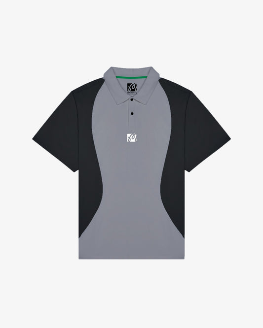 Malbon Performance Pique Polo - Light Black / Black