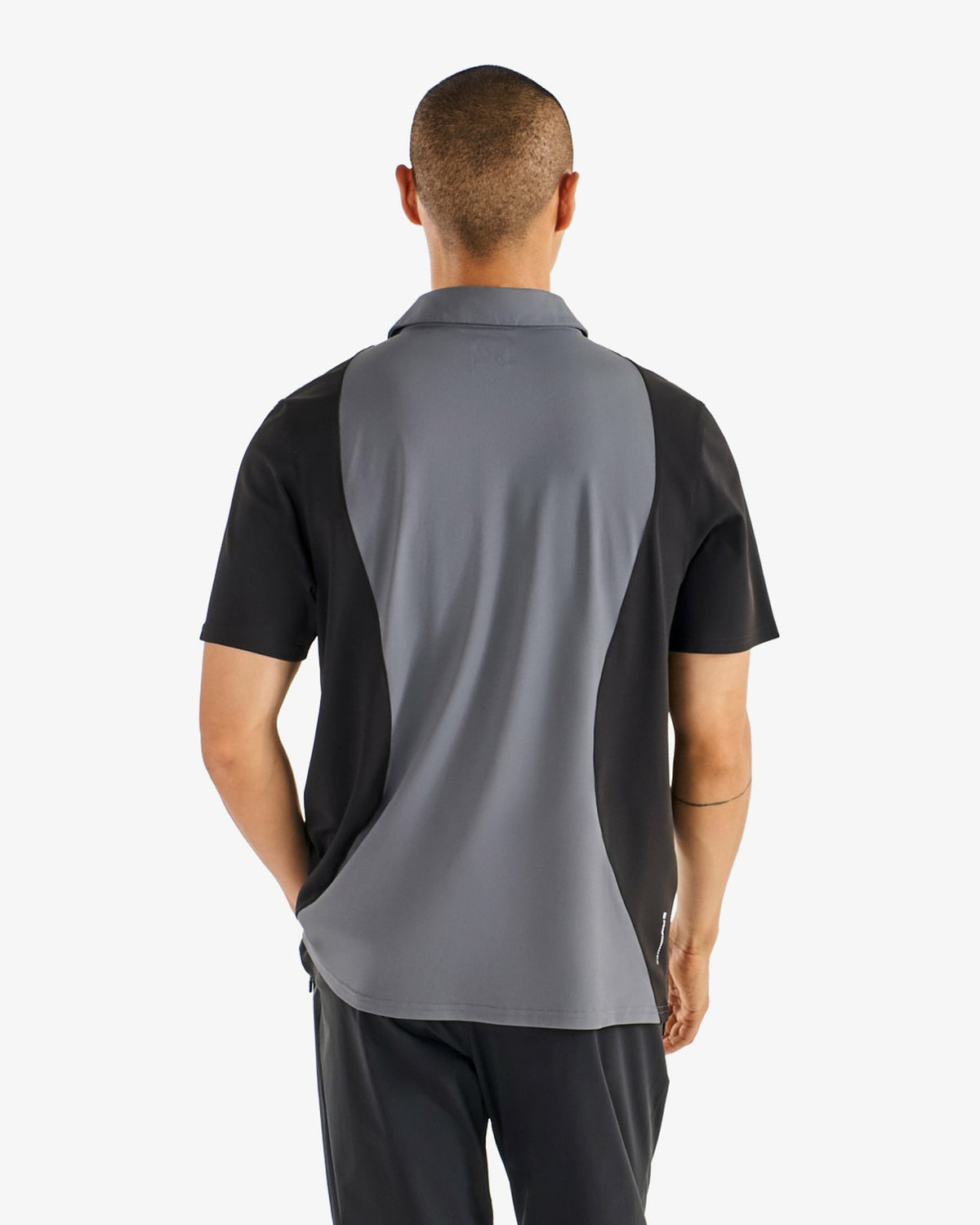 Malbon Performance Pique Polo - Light Black / Black