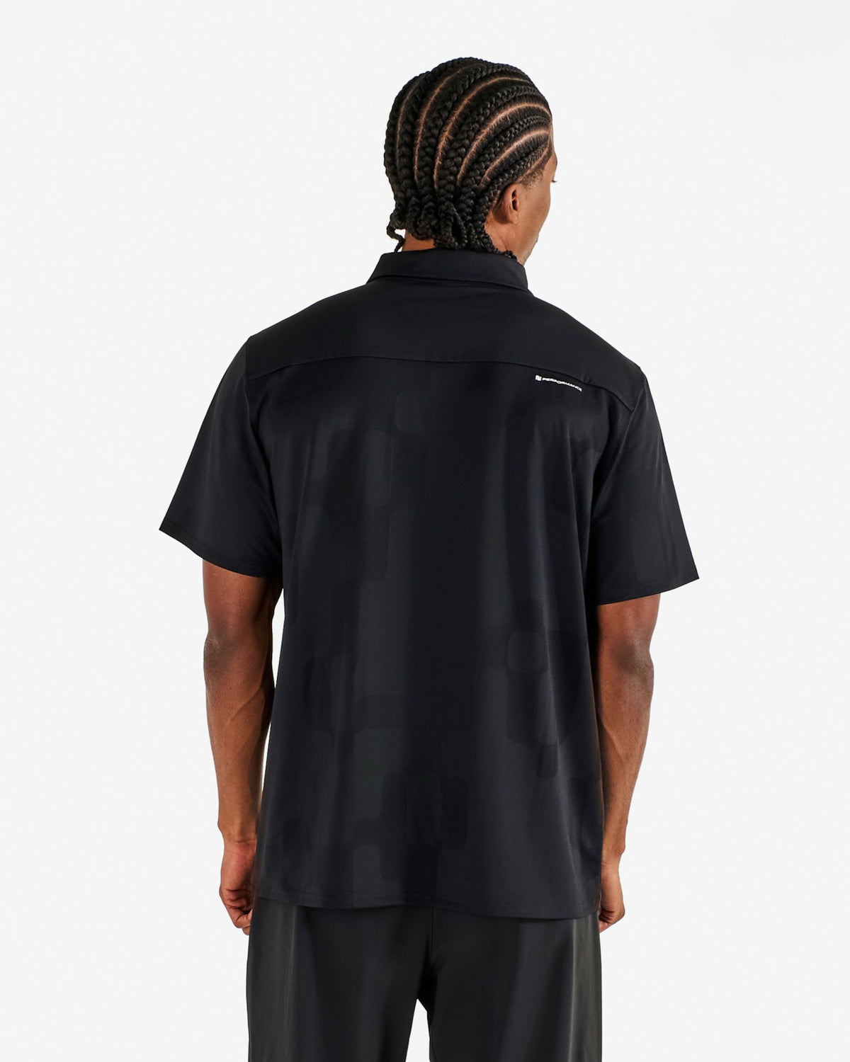 Malbon Performance Mesh Paneled Polo - Black