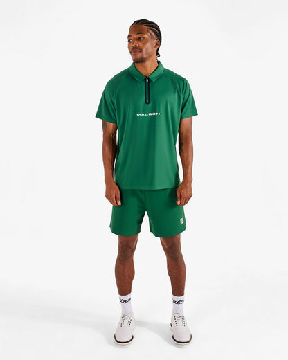 Malbon Performance Zip Raglan Polo - Eden