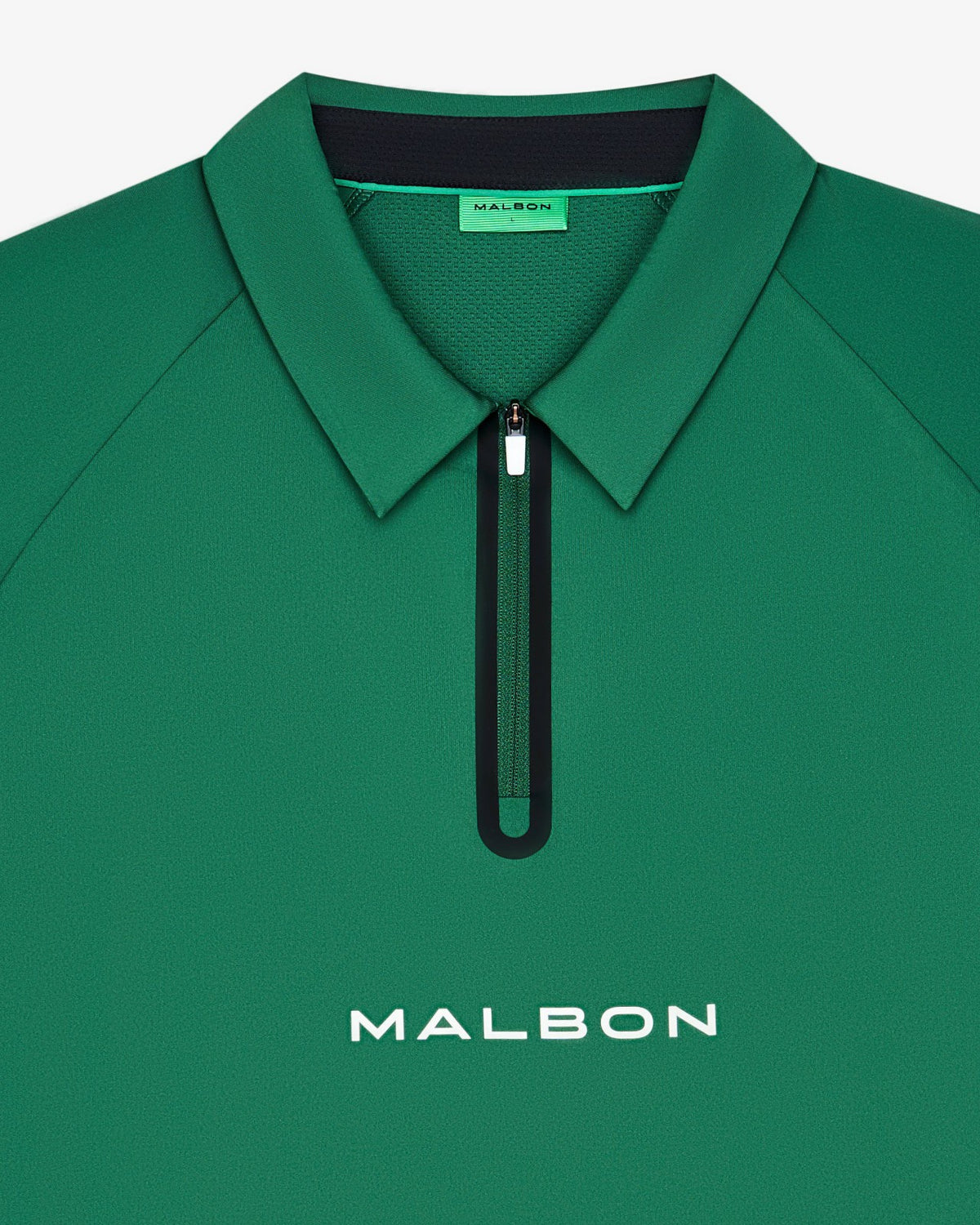 Malbon Performance Zip Raglan Polo - Eden