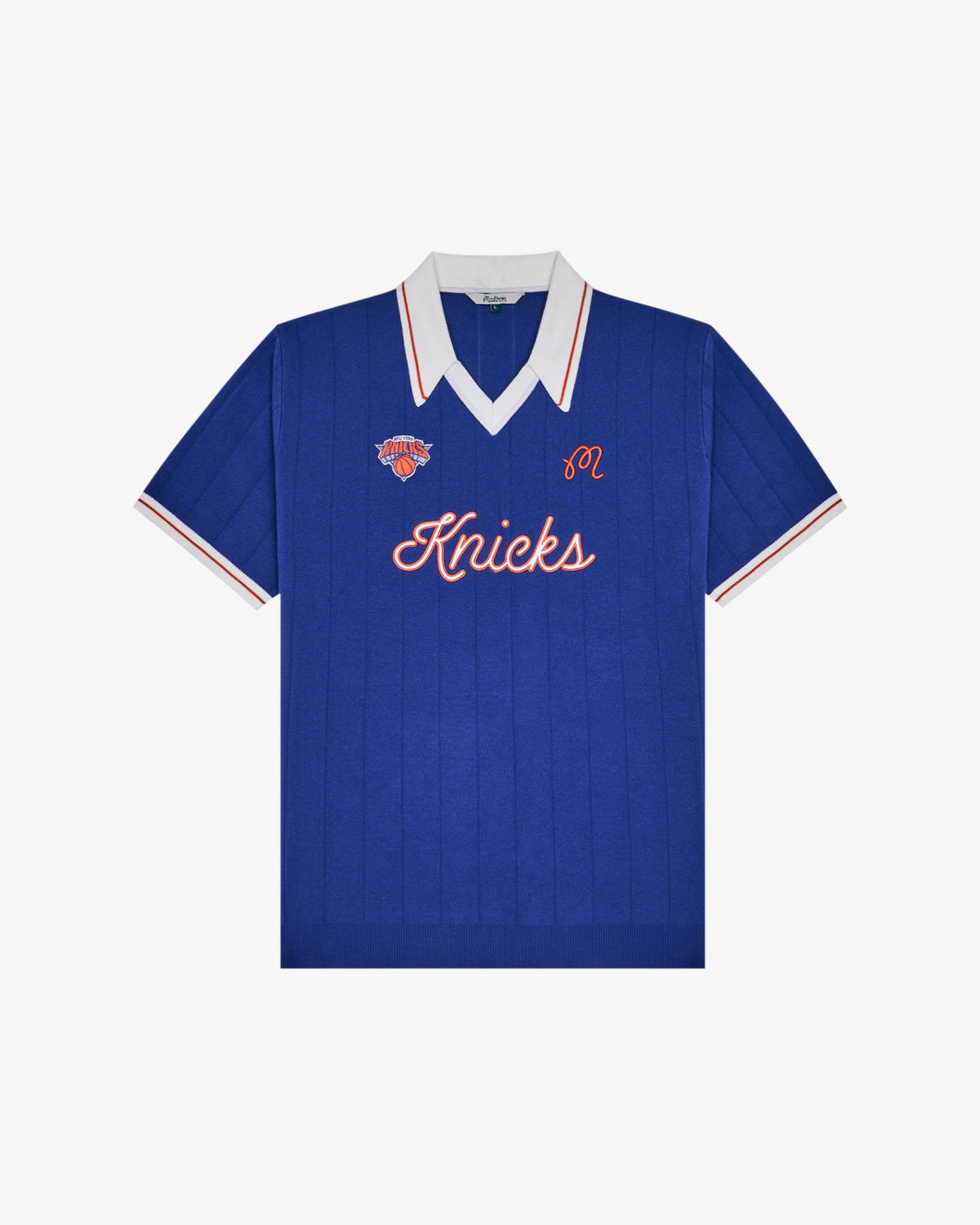 Malbon Knicks Uptown Knit Polo - Blue