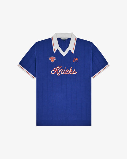 Malbon Knicks Uptown Knit Polo - Blue