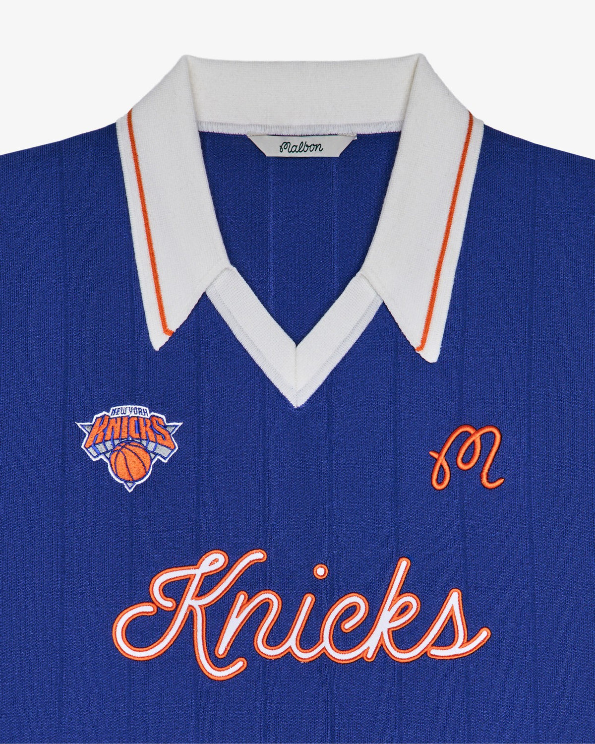 Malbon Knicks Uptown Knit Polo - Blue