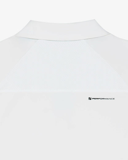 Malbon Performance Zip Raglan Polo - White