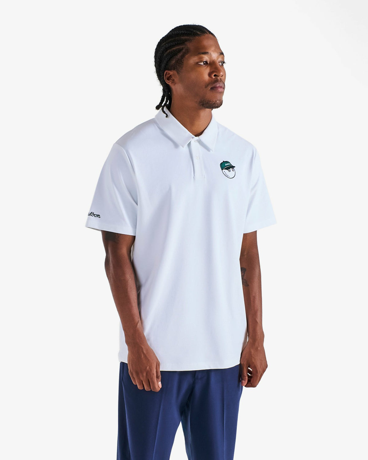 Malbon Fairway Baldwin Polo - White