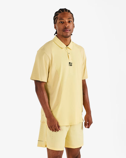 Malbon Performance Pique Polo - Mellow Yellow