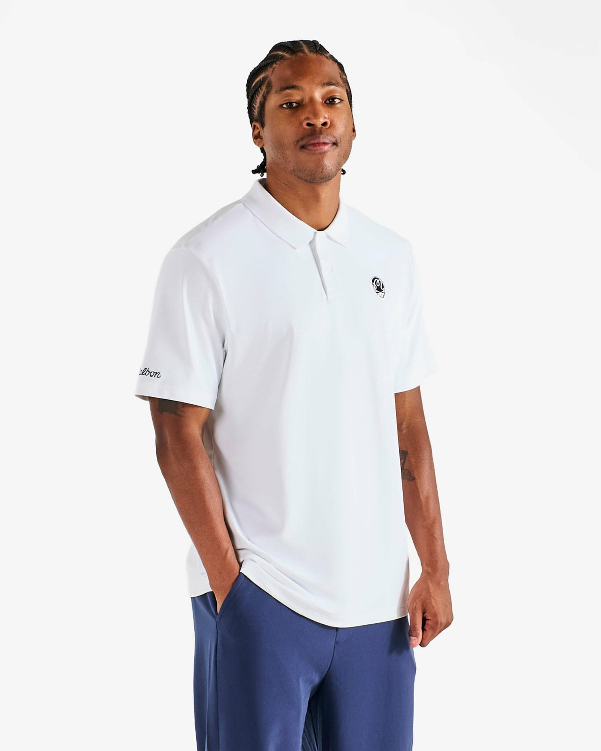 Malbon Grateful Dead Fairway Stealie Polo - White