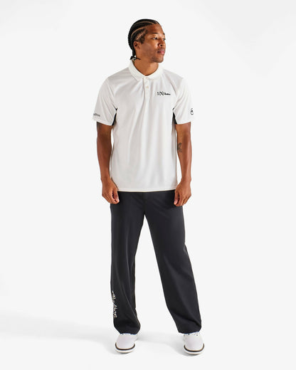 Malbon Ak 1% Paneled Performance Pique Polo - White