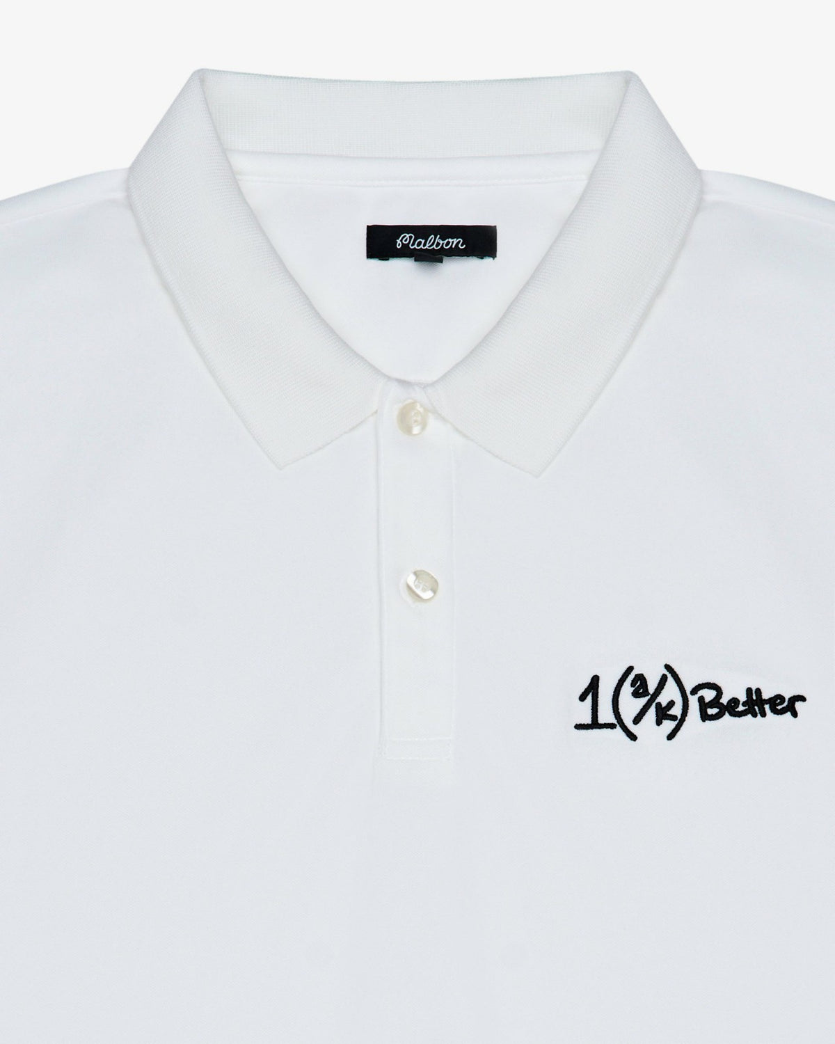 Malbon Ak 1% Paneled Performance Pique Polo - White