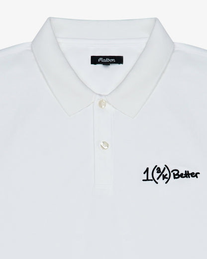 Malbon Ak 1% Paneled Performance Pique Polo - White