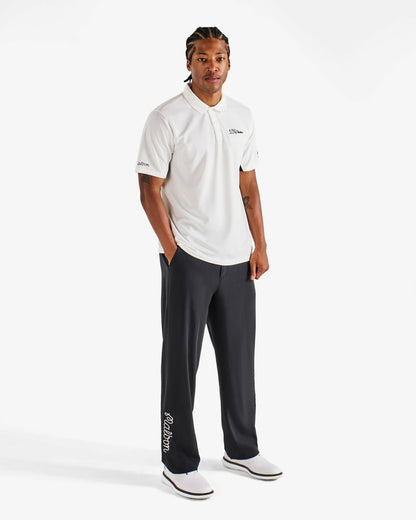 Malbon Ak 1% Paneled Performance Pique Polo - White
