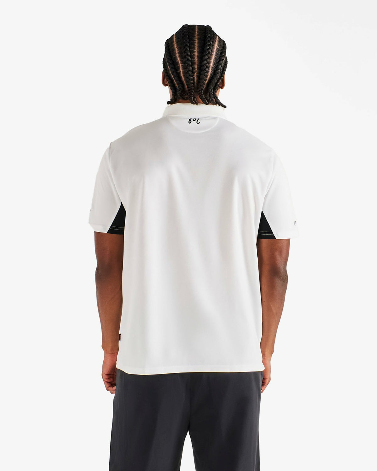 Malbon Ak 1% Paneled Performance Pique Polo - White