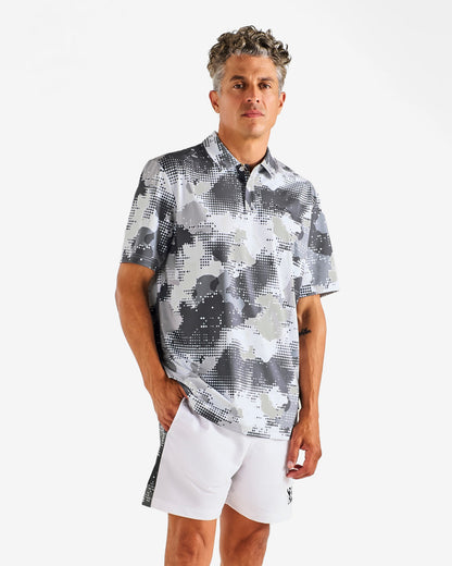 Malbon Arsham Fairway Stealth Polo - White Stealth Camo