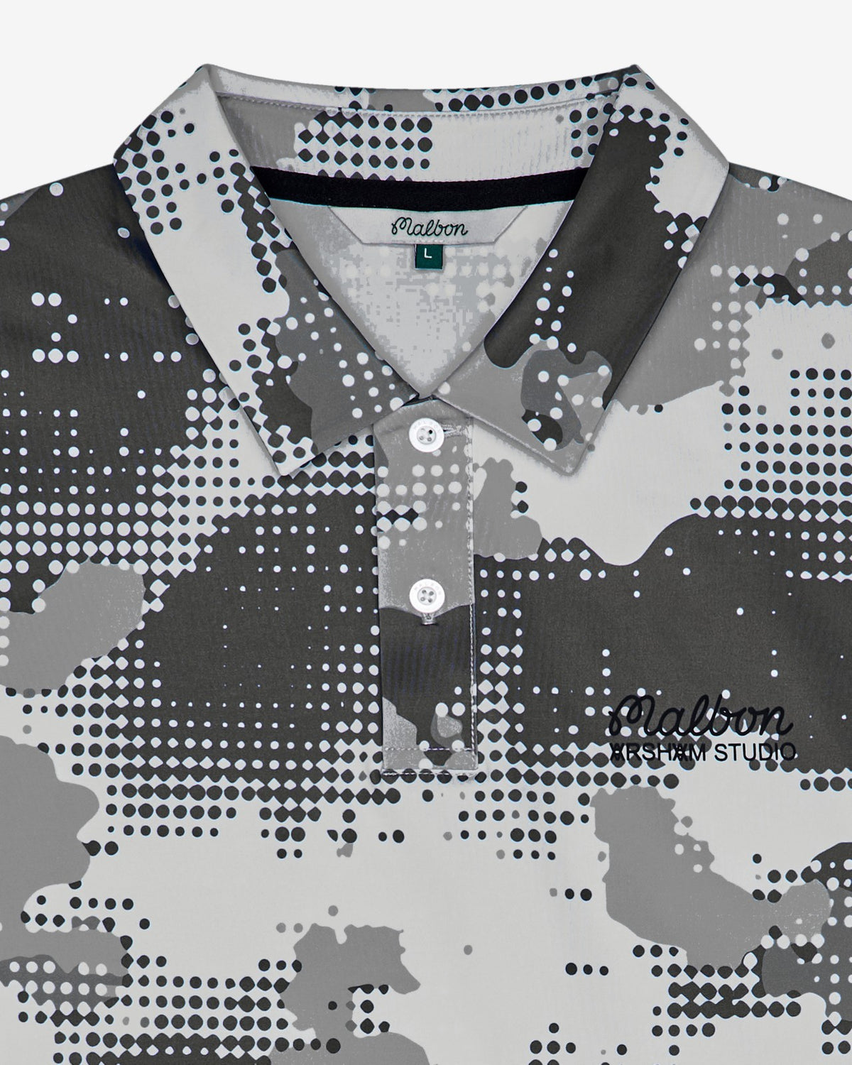 Malbon Arsham Fairway Stealth Polo - White Stealth Camo
