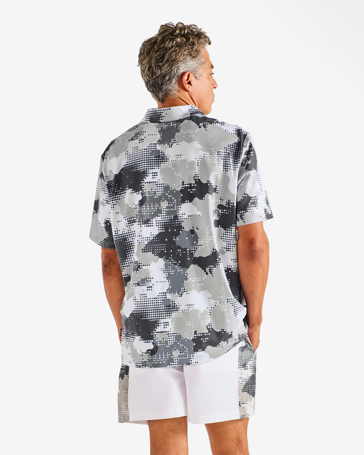 Malbon Arsham Fairway Stealth Polo - White Stealth Camo