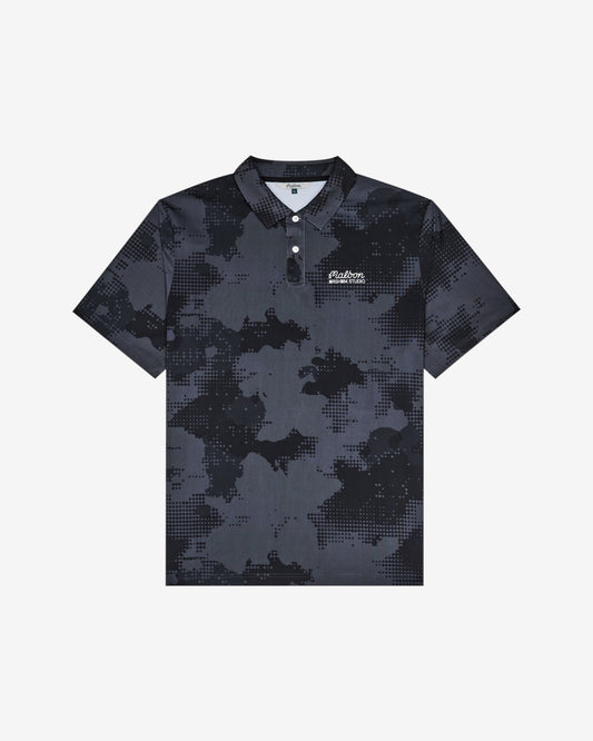 Malbon Arsham Fairway Stealth Polo - Black Stealth Camo