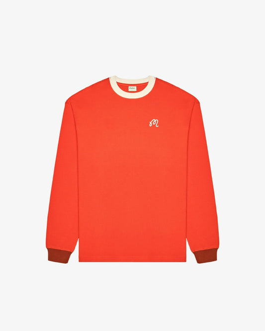 Malbon Gorse Heritage Tee - Orange Red