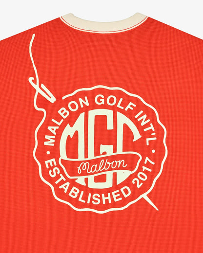 Malbon Gorse Heritage Tee - Orange Red