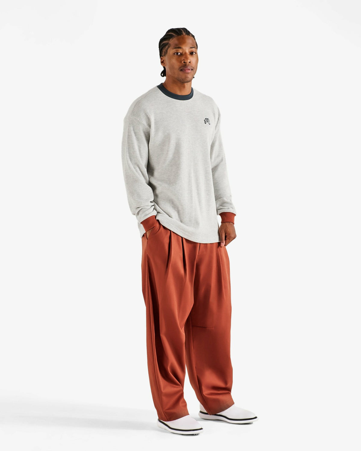 Malbon Gorse Heritage Tee - Heather Oatmeal