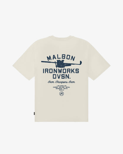 Malbon Vista Ironworks Tee - Ivory