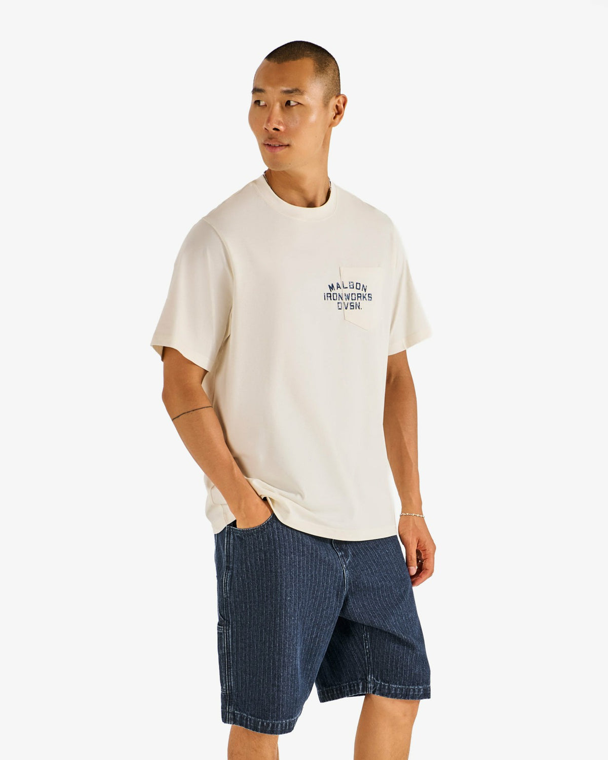 Malbon Vista Ironworks Tee - Ivory