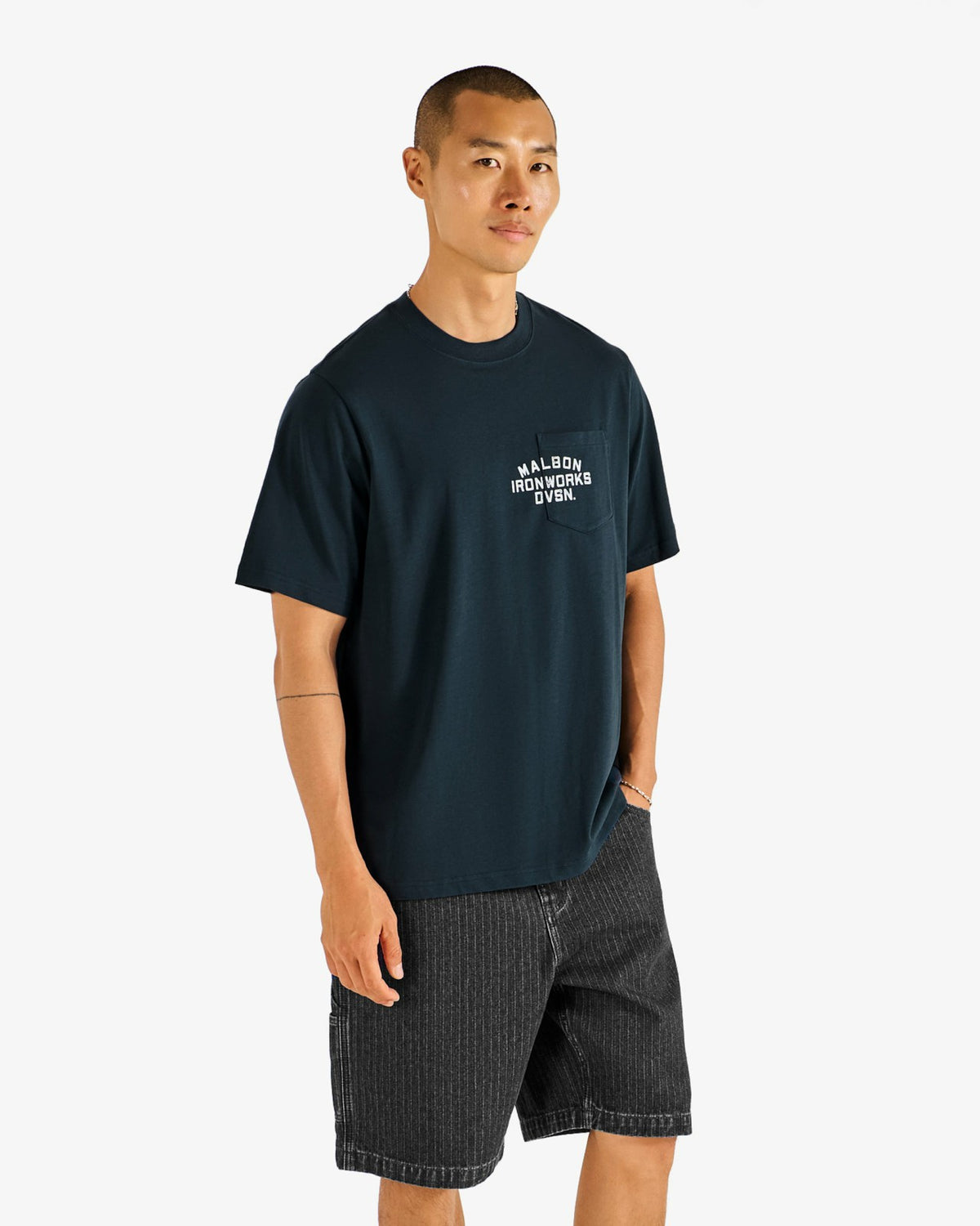 Malbon Vista Ironworks Tee - Blueberry