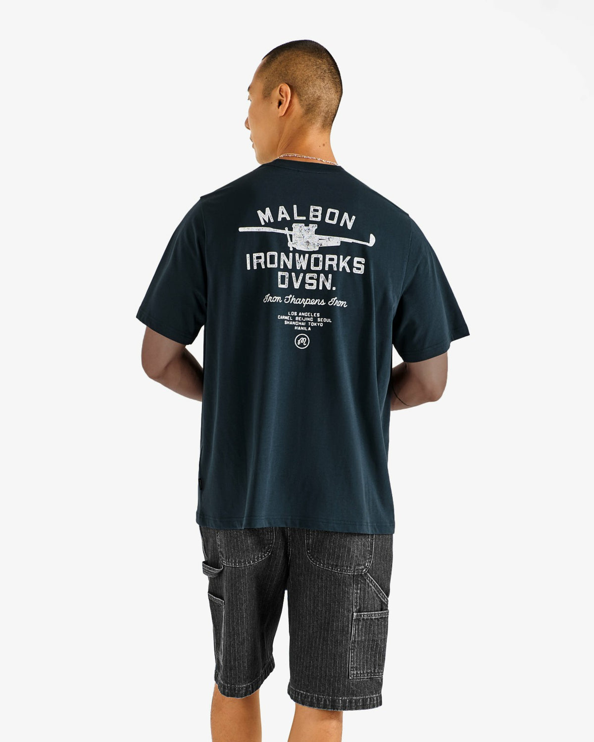 Malbon Vista Ironworks Tee - Blueberry