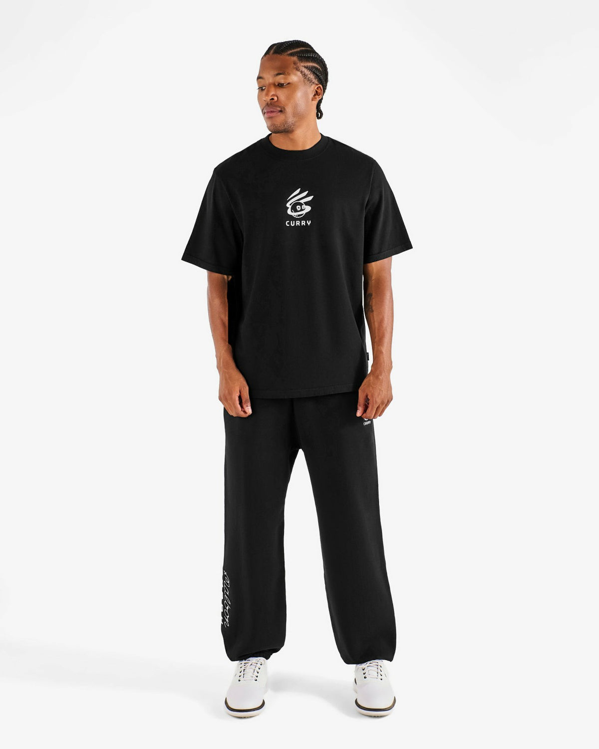 Malbon Curry Brand Bermuda Tee - Black