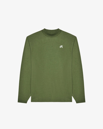 Malbon Upland Mockneck Tee - Rifle Green