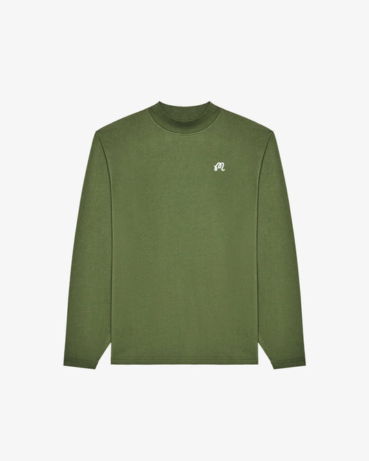 Malbon Upland Mockneck Tee - Rifle Green