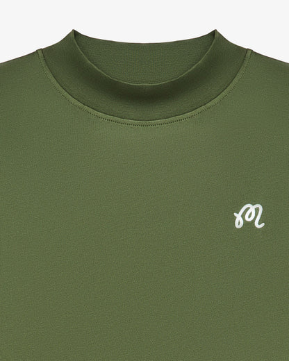 Malbon Upland Mockneck Tee - Rifle Green