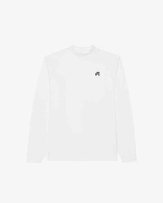 Malbon Upland Mockneck Tee - White