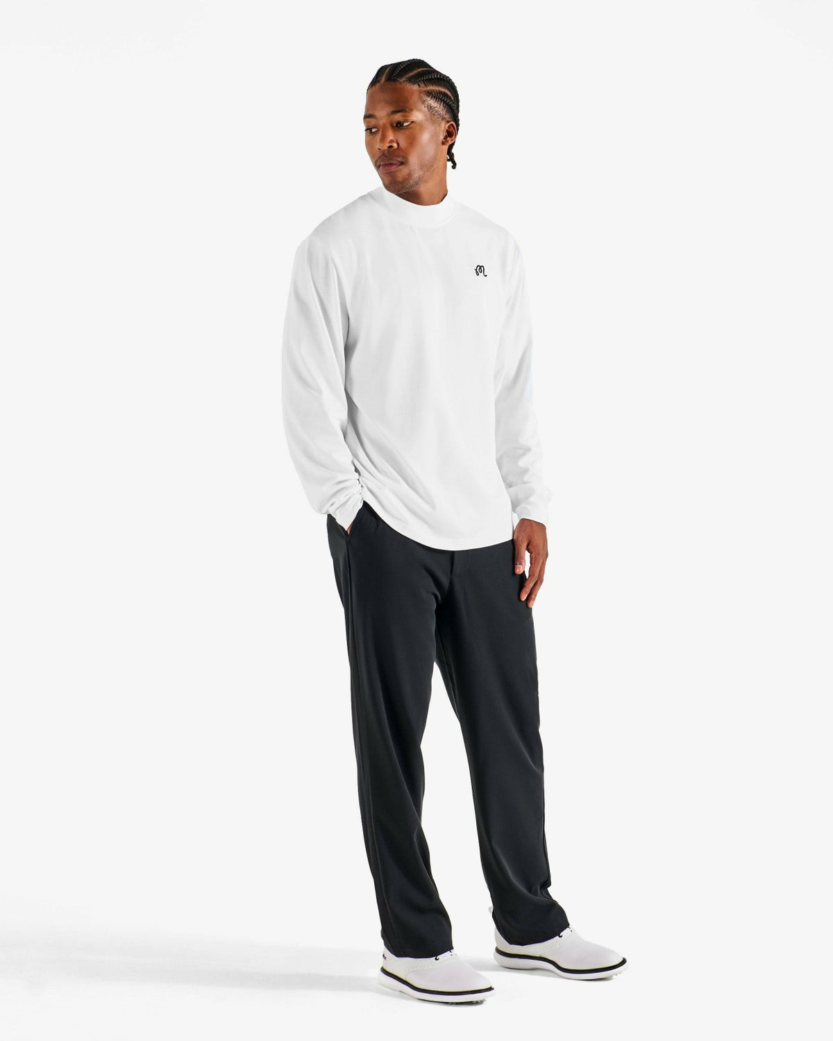 Malbon Upland Mockneck Tee - White