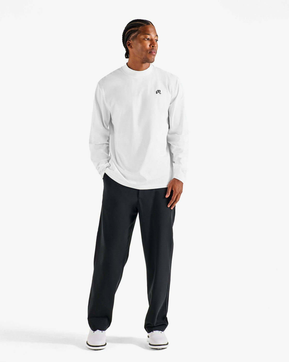 Malbon Upland Mockneck Tee - White