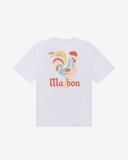 Malbon Bermuda Rooster Tee - White