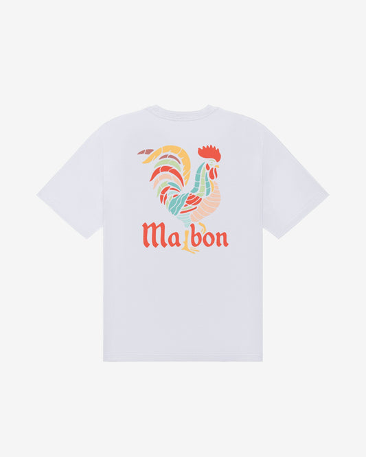 Malbon Bermuda Rooster Tee - White