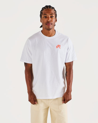 Malbon Bermuda Rooster Tee - White