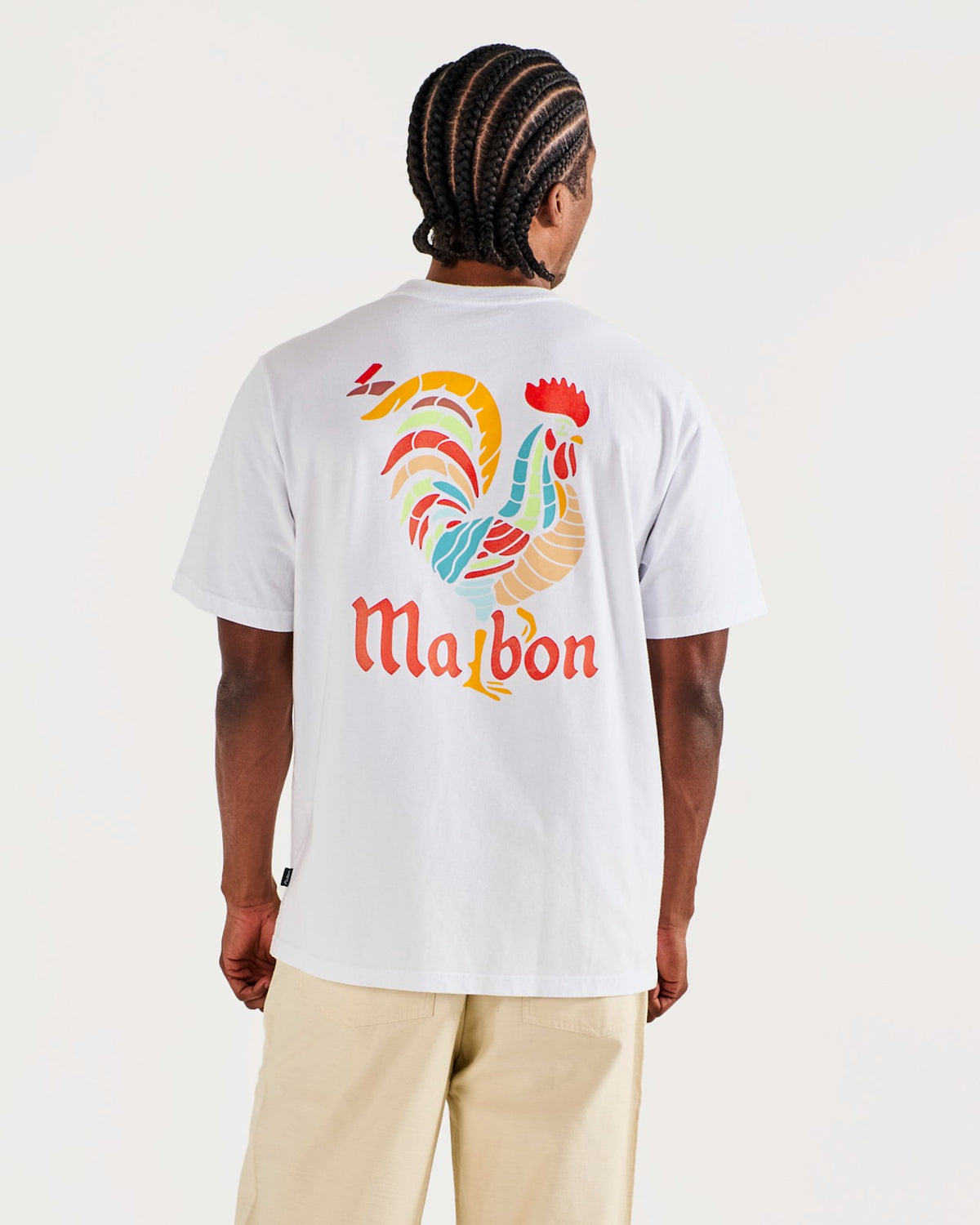 Malbon Bermuda Rooster Tee - White