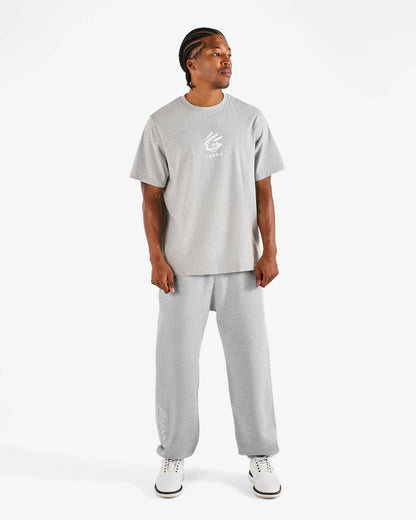 Malbon Curry Brand Bermuda Tee - Ash Heather