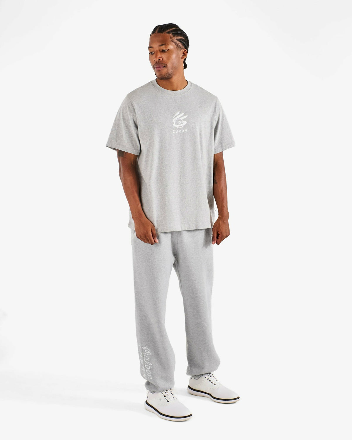 Malbon Curry Brand Bermuda Tee - Ash Heather