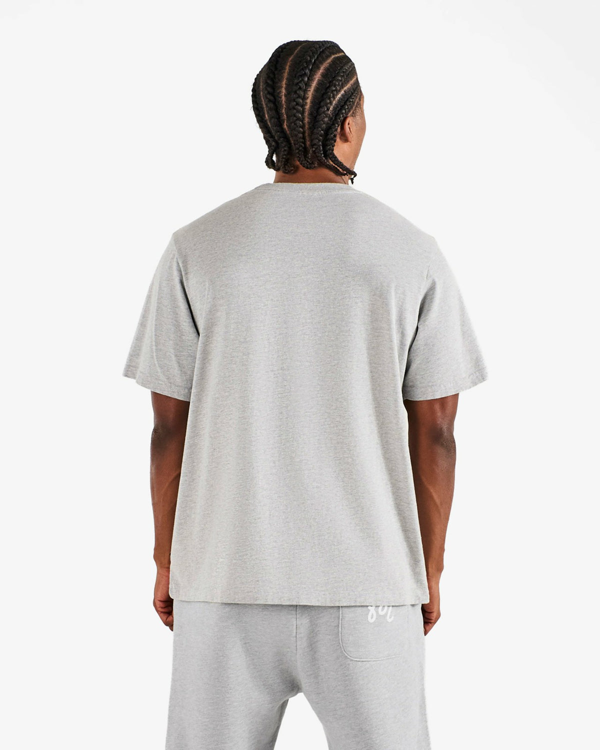 Malbon Curry Brand Bermuda Tee - Ash Heather